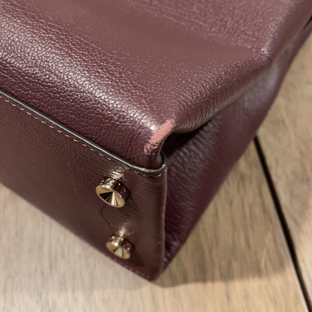 Henri Bendel handbag . Burgundy leather. - Picture 6 of 7